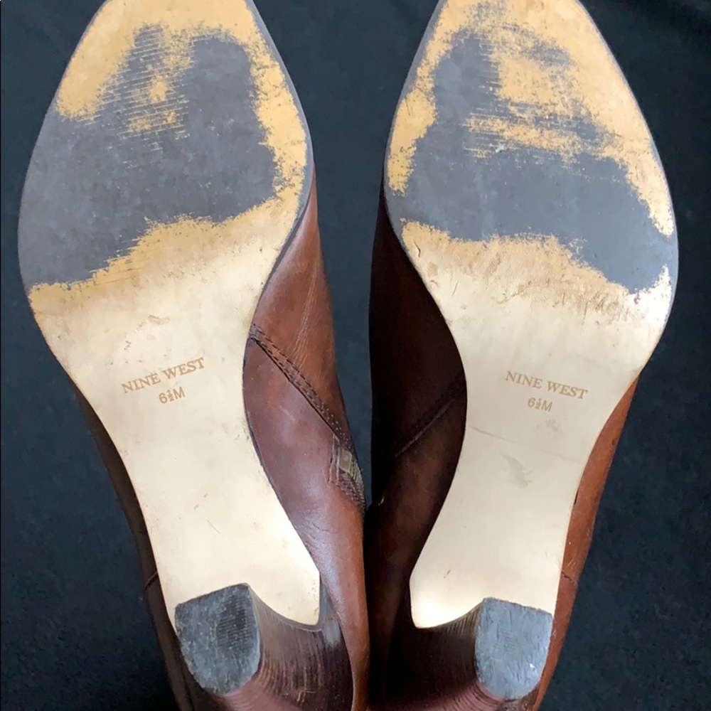 Nine West vintage brown leather boots size 6 1/2 - Picture 4 of 8